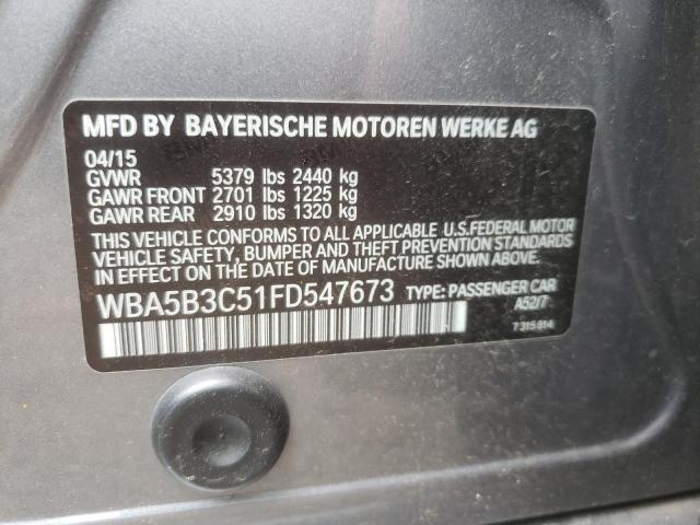 Photo 10 from auction – 2015 BMW 535 XI with VIN WBA5B3C51FD547673