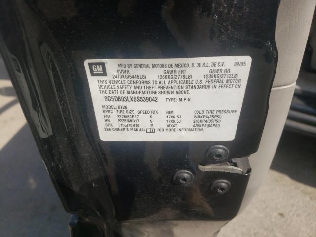 Photo 10 from auction – 2006 BUICK RENDEZVOUS with VIN 3G5DB03LX6S539042