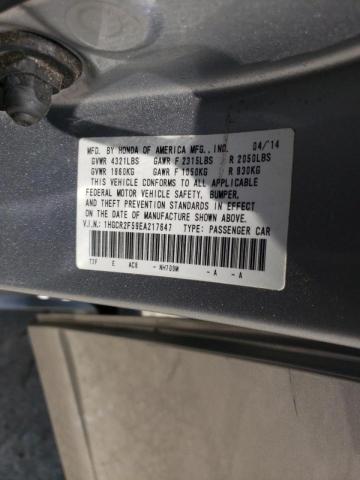Photo 10 from auction – 2014 HONDA ACCORD SPO with VIN 1HGCR2F59EA217647