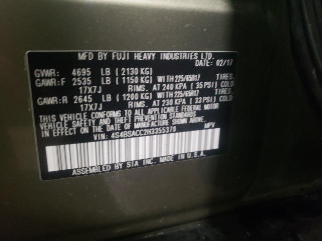 Снимка 10 от търг – 2017 SUBARU OUTBACK 2. с VIN 4S4BSACC2H3355370