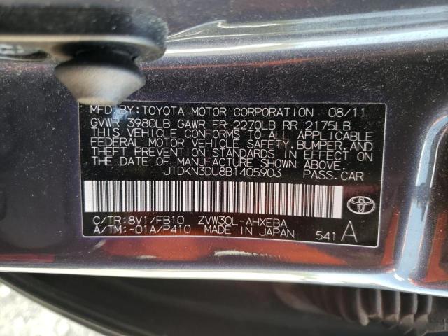 Photo 10 from auction – 2011 TOYOTA PRIUS with VIN JTDKN3DU8B1405903