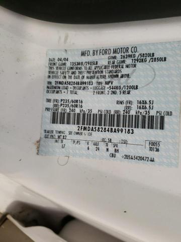 Photo 10 from auction – 2004 FORD FREESTAR L with VIN 2FMDA58284BA99183