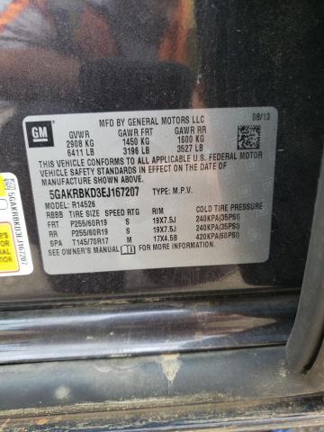 Photo 10 from auction – 2014 BUICK ENCLAVE with VIN 5GAKRBKD3EJ167207