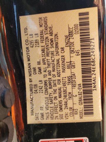 Photo 10 from auction – 2008 NISSAN ALTIMA with VIN 1N4AL24E68C249271
