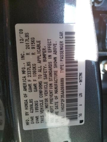 Photo 10 from auction – 2010 HONDA ACCORD with VIN 1HGCP2F35AA066689