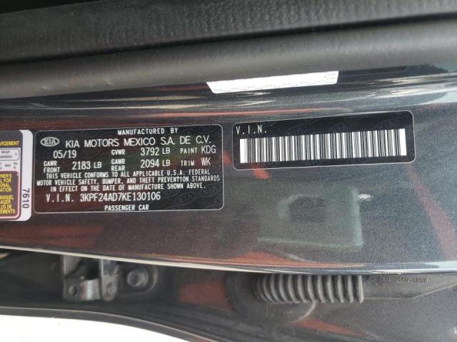 Photo 10 from auction – 2019 KIA FORTE FE with VIN 3KPF24AD7KE130106