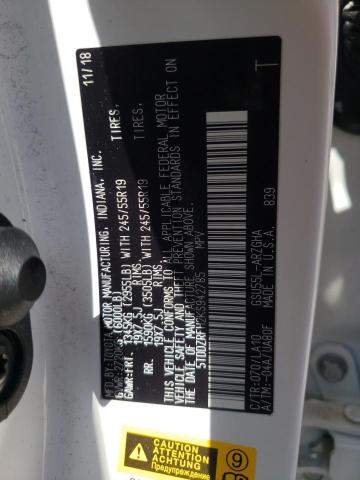Photo 10 from auction – 2019 TOYOTA HIGHLANDER with VIN 5TDDZRFH2KS942785
