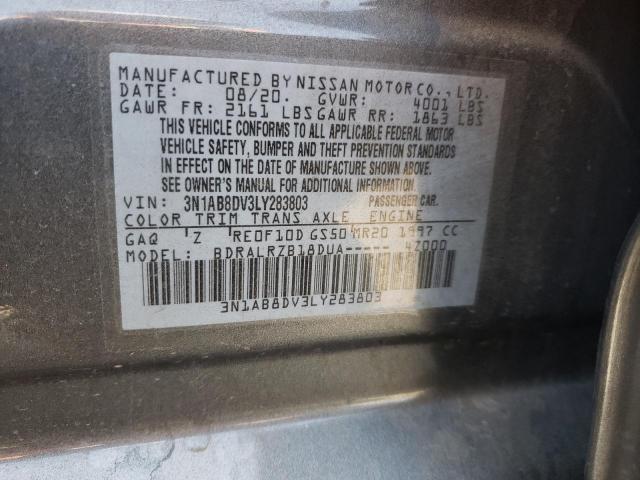 Photo 10 from auction – 2020 NISSAN SENTRA SR with VIN 3N1AB8DV3LY283803
