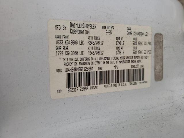 Photo 10 from auction – 2006 DODGE DURANGO SL with VIN 1D4HB48N96F126094