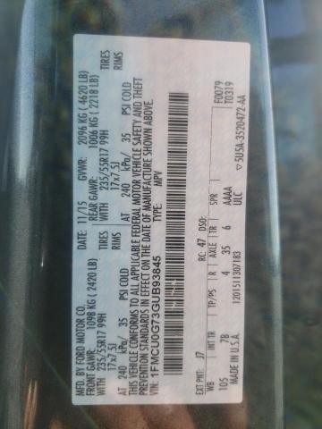 Photo 10 from auction – 2016 FORD ESCAPE SE with VIN 1FMCU0G73GUB93845