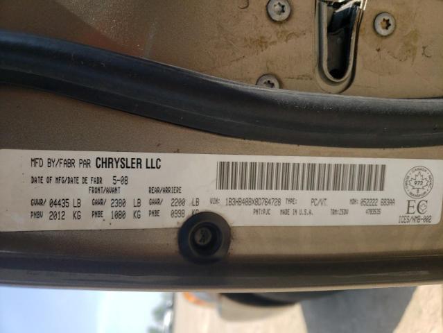 Photo 10 from auction – 2008 DODGE CALIBER SX with VIN 1B3HB48BX8D764728