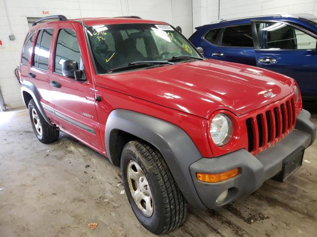 Photo 1 from auction – 2004 JEEP LIBERTY SP with VIN 1J4GL48K54W262046