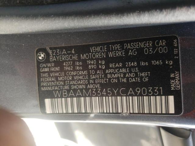 Photo 10 from auction – 2000 BMW 323 I with VIN WBAAM3345YCA90331