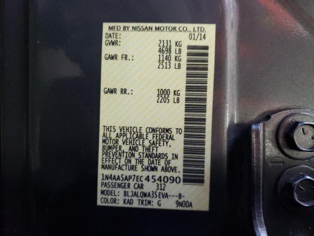 Photo 10 from auction – 2014 NISSAN MAXIMA S with VIN 1N4AA5AP7EC454090
