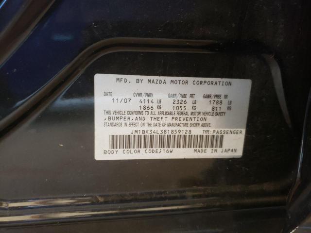 Photo 10 from auction – 2008 MAZDA SPEED 3 with VIN JM1BK34L381859128