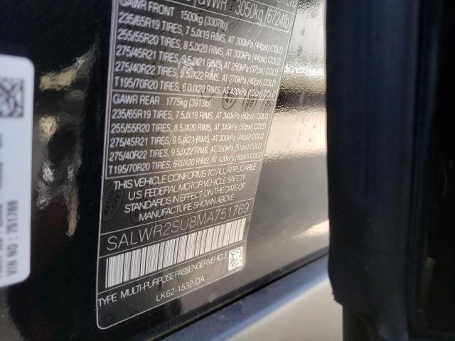 Photo 10 from auction – 2021 LAND ROVER RANGE ROVE with VIN SALWR2SU8MA751769