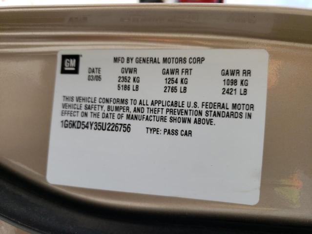 Photo 10 from auction – 2005 CADILLAC DEVILLE with VIN 1G6KD54Y35U226756