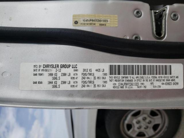 Photo 10 from auction – 2012 JEEP PATRIOT SP with VIN 1C4NJPBA7CD611223