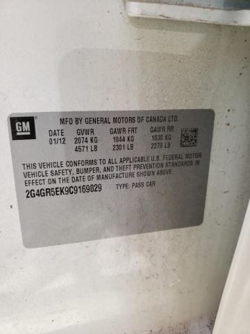Photo 10 from auction – 2012 BUICK REGAL with VIN 2G4GR5EK9C9169029