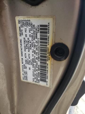 Photo 10 from auction – 2001 TOYOTA TUNDRA ACC with VIN 5TBBT44131S177577