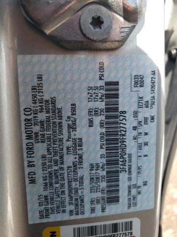 Photo 10 from auction – 2015 FORD FUSION SE with VIN 3FA6P0HD9FR277578