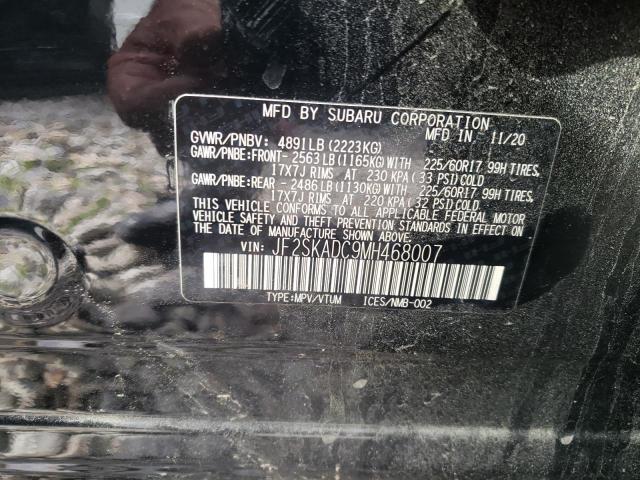 Photo 10 from auction – 2021 SUBARU FORESTER with VIN JF2SKADC9MH468007