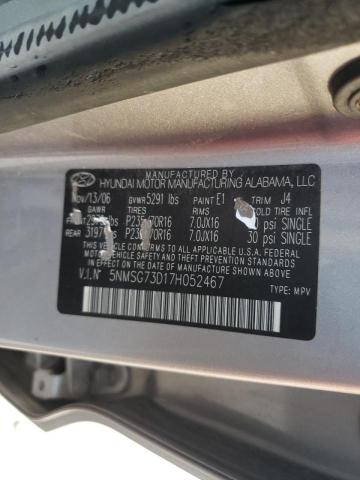 Photo 10 from auction – 2007 HYUNDAI SANTA FE G with VIN 5NMSG73D17H052467
