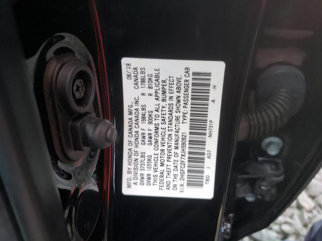 Photo 10 from auction – 2018 HONDA CIVIC EX with VIN 2HGFC2F7XJH590921