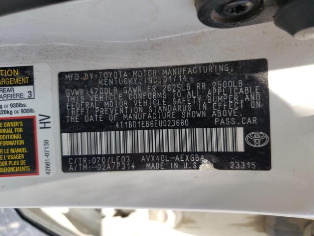 Photo 10 from auction – 2014 TOYOTA AVALON HYB with VIN 4T1BD1EB6EU023680