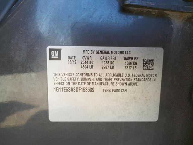 Photo 10 from auction – 2013 CHEVROLET MALIBU 2LT with VIN 1G11E5SA3DF153539