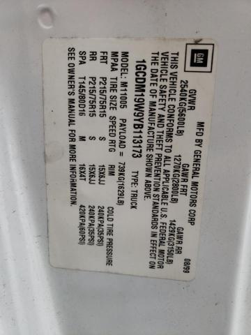 Photo 10 from auction – 2000 CHEVROLET ASTRO with VIN 1GCDM19W9YB113173