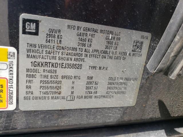 Photo 10 from auction – 2014 GMC ACADIA DEN with VIN 1GKKRTKD1EJ358620