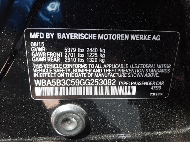 Photo 10 from auction – 2016 BMW 535 XI with VIN WBA5B3C59GG253082
