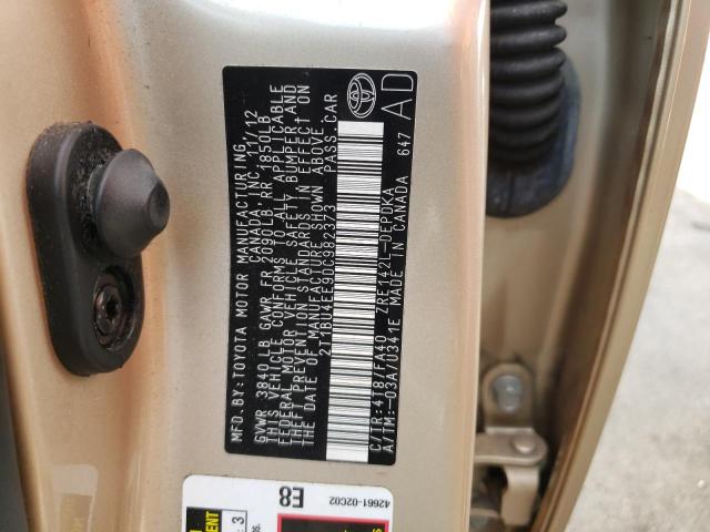 Photo 10 from auction – 2013 TOYOTA COROLLA BA with VIN 2T1BU4EE9DC982373