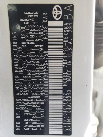 Photo 10 from auction – 2015 TOYOTA COROLLA L with VIN 5YFBURHE2FP264756