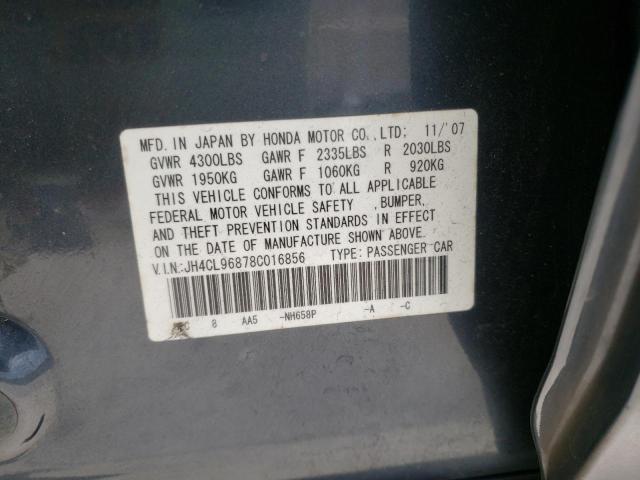 Photo 10 from auction – 2008 ACURA TSX with VIN JH4CL96878C016856