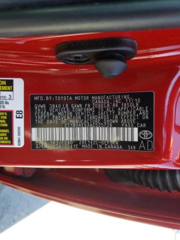 Photo 10 from auction – 2010 TOYOTA COROLLA BA with VIN 2T1BU4EEXAC525728
