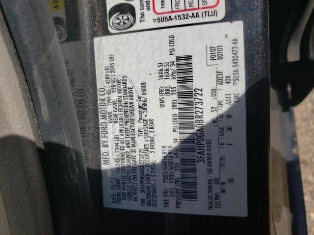 Photo 10 from auction – 2011 FORD FUSION S with VIN 3FAHP0GA0BR273722