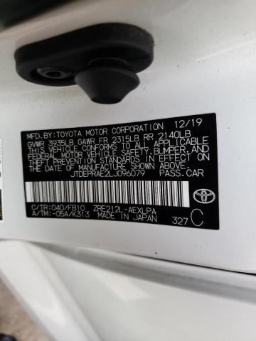 Photo 10 from auction – 2020 TOYOTA COROLLA LE with VIN JTDEPRAE2LJ096079