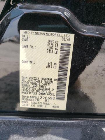 Photo 10 from auction – 2020 NISSAN ALTIMA S with VIN 1N4BL4BV9LC226692
