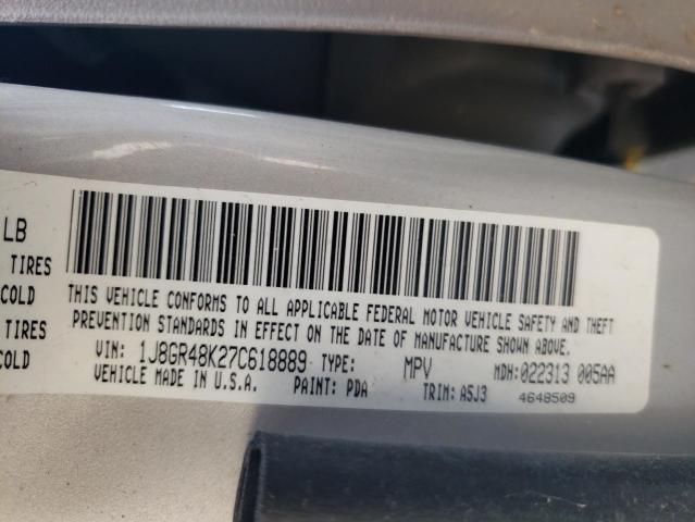 Photo 10 from auction – 2007 JEEP GRAND CHER with VIN 1J8GR48K27C618889