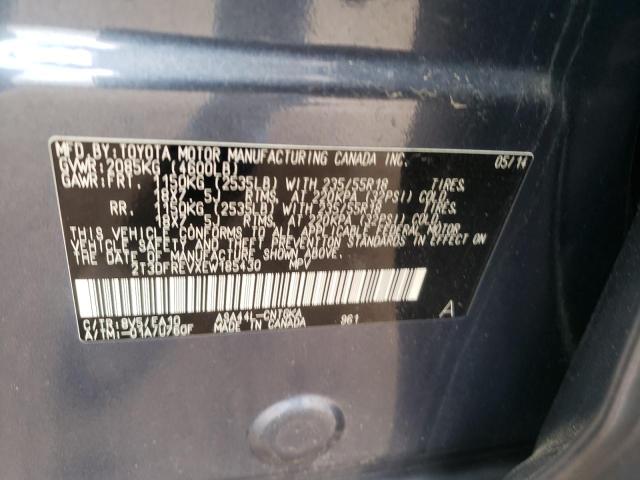 Photo 10 from auction – 2014 TOYOTA RAV4 LIMIT with VIN 2T3DFREVXEW185430
