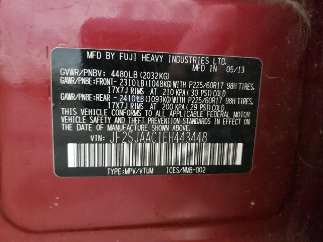 Photo 10 from auction – 2014 SUBARU FORESTER 2 with VIN JF2SJAAC1EH443448