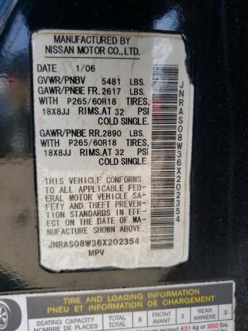 Photo 10 from auction – 2006 INFINITI FX35 with VIN JNRAS08W36X202354