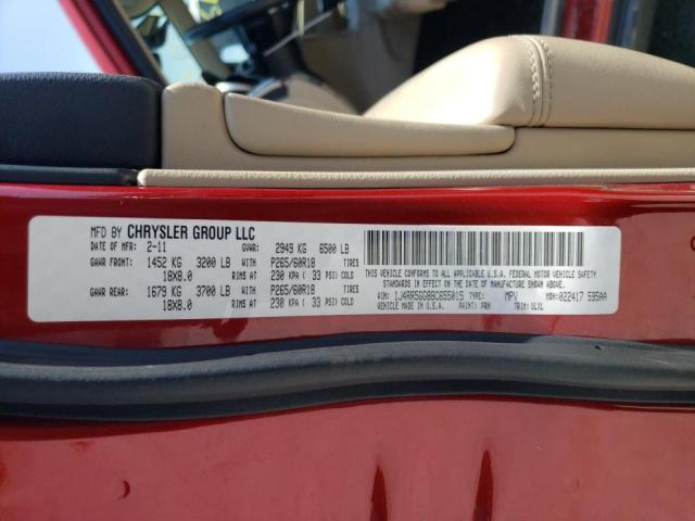 Photo 10 from auction – 2011 JEEP GRAND CHER with VIN 1J4RR5GG8BC655015
