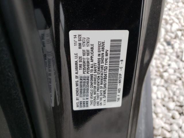 Photo 10 from auction – 2015 HONDA ODYSSEY EX with VIN 5FNRL5H61FB041753