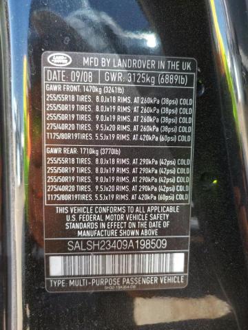 Photo 10 from auction – 2009 LAND ROVER RANGE ROVE with VIN SALSH23409A198509