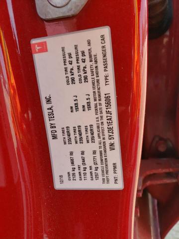 Photo 10 from auction – 2018 TESLA MODEL 3 with VIN 5YJ3E1EA7JF156061