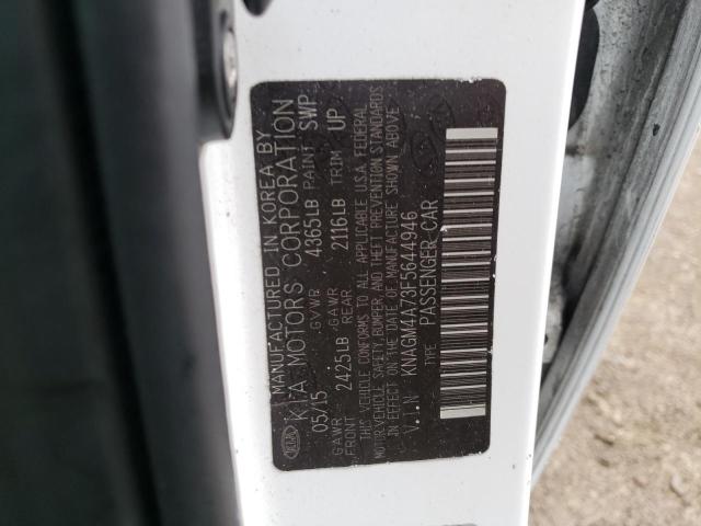 Photo 10 from auction – 2015 KIA OPTIMA LX with VIN KNAGM4A73F5644946