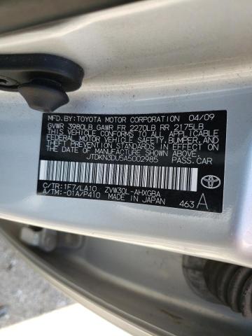 Photo 10 from auction – 2010 TOYOTA PRIUS with VIN JTDKN3DU5A5002985